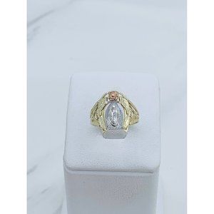 10k gold ring Virgin Mary horseshoe Size 7 ❤️